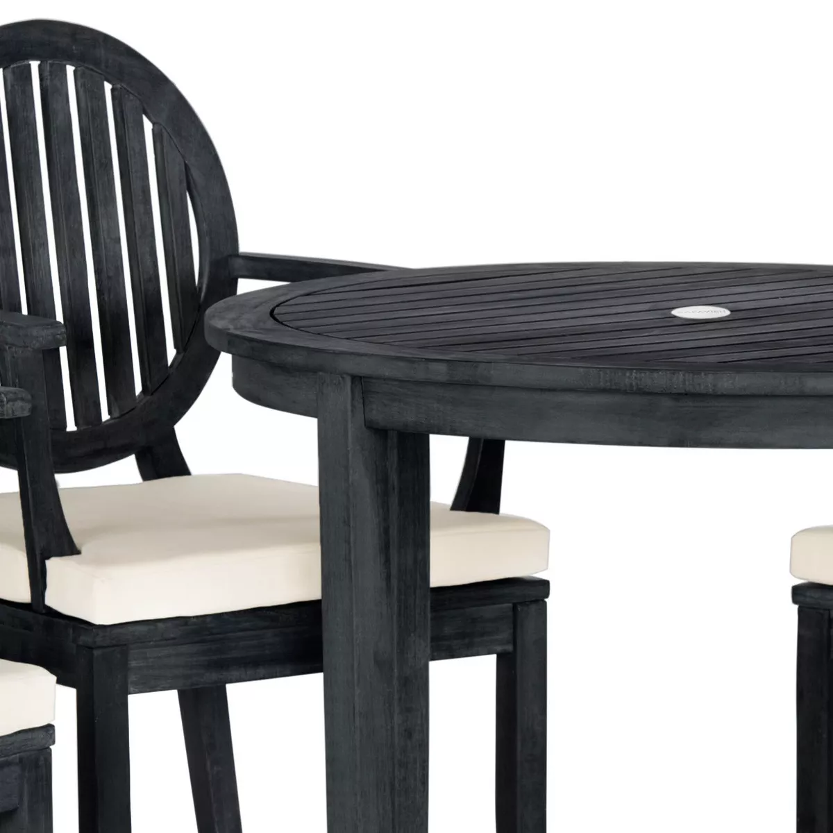 5pc Chino Dining Set Dark Gray - Safavieh