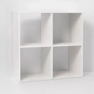 4 Cube Decorative Bookshelf White - Room Essentials™
