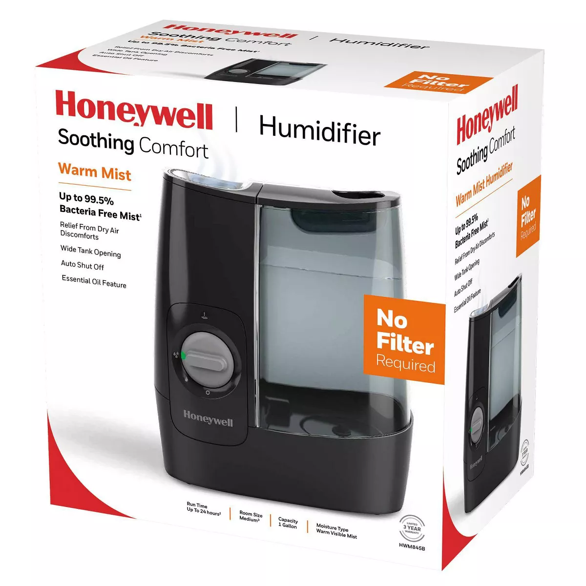 Warm Mist Humidifier Black - Honeywell