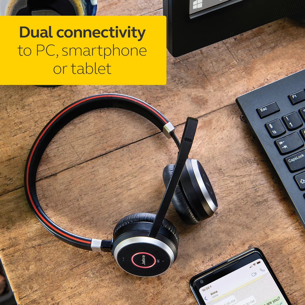 Jabra Evolve 65 MS Mono Wireless Headset / Music Headphones
