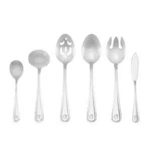 RiverRidge 46pc Non-Monogram Marina Silverware Set