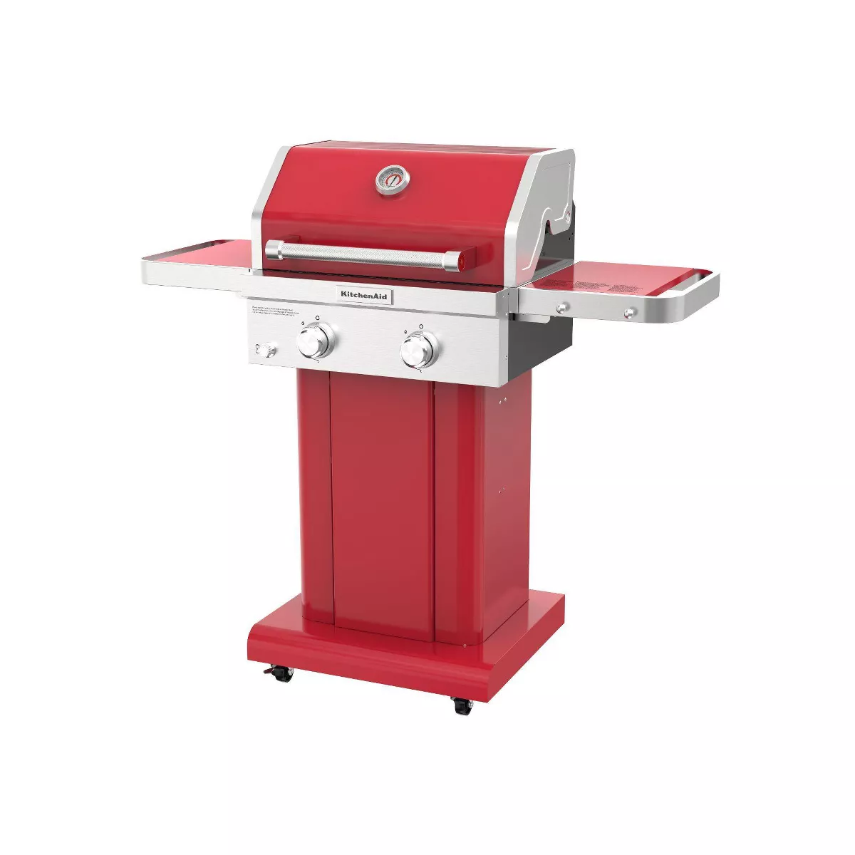 KitchenAid 720-0891CACO 2 Burner Stainless Steel Gas Grill with Grill Cover - Red