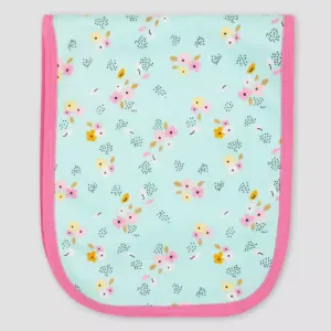 Gerber Baby Girls' 4pk Fox Interlock and Terry Burp Cloth Set - Blue