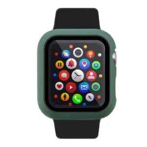 Insten Case Compatible with Apple Watch 40mm Series SE 6 5 4, Matte Hard Cover, Built in Tempered Glass Screen Protector, Full Protection, Green