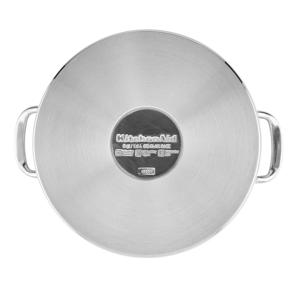 KitchenAid 3-Ply Base Stainless Steel 8qt Stockpot with Lid