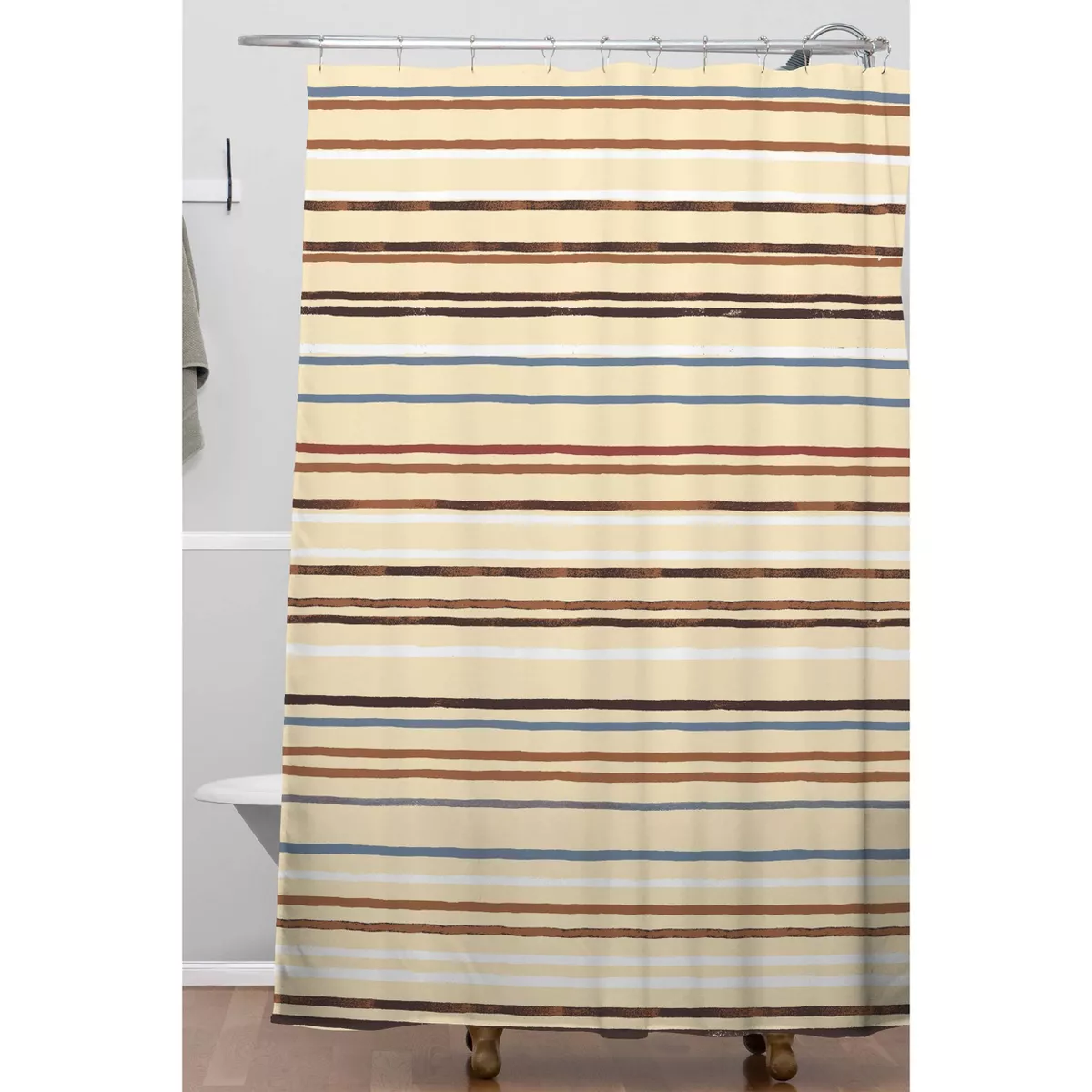 Ninola Design Western Striped Shower Curtain Brown - Deny Designs