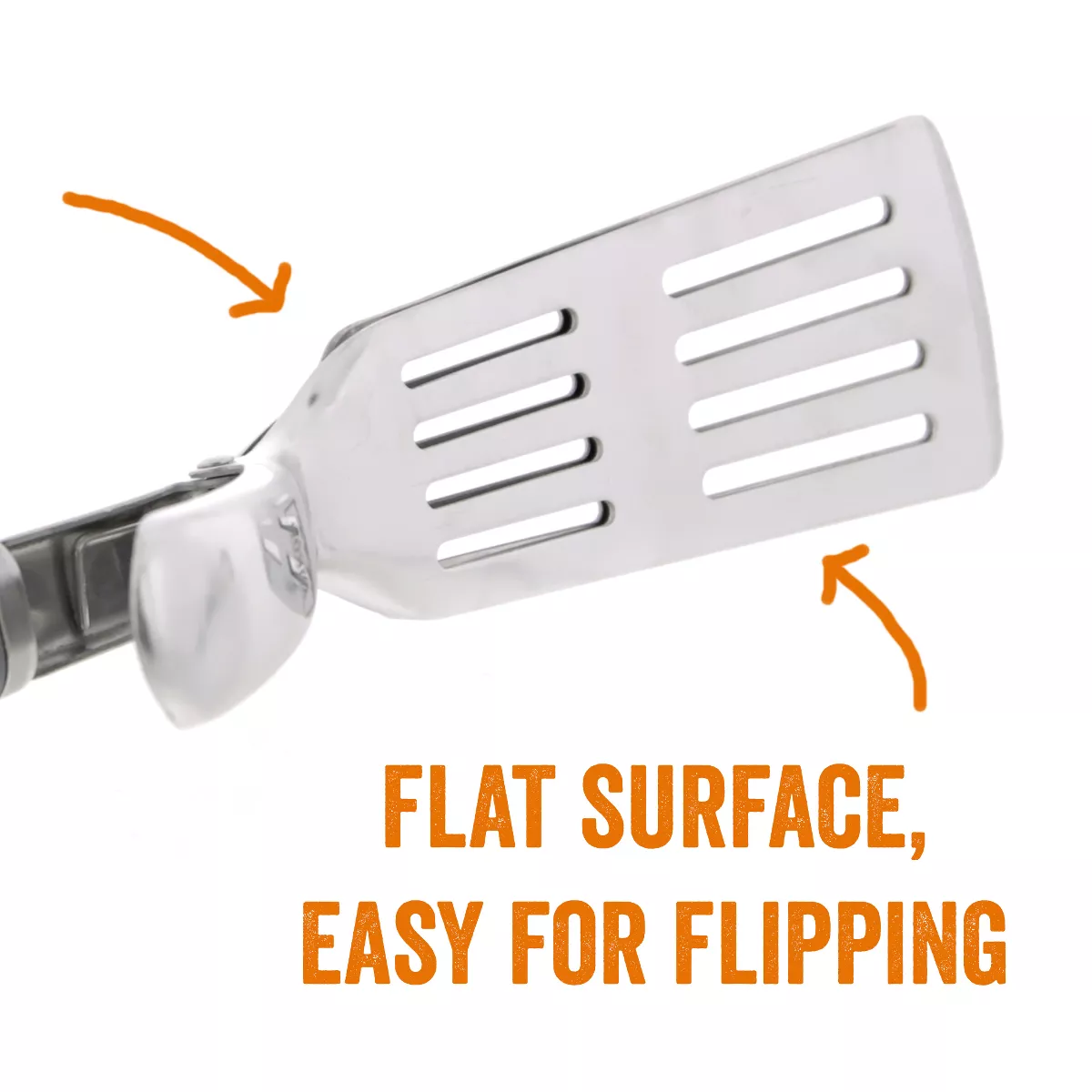 Yukon Glory Premium Stainless Steel Grip Tongs Spatula with Secure Grip Handle, Easily Flips Burgers