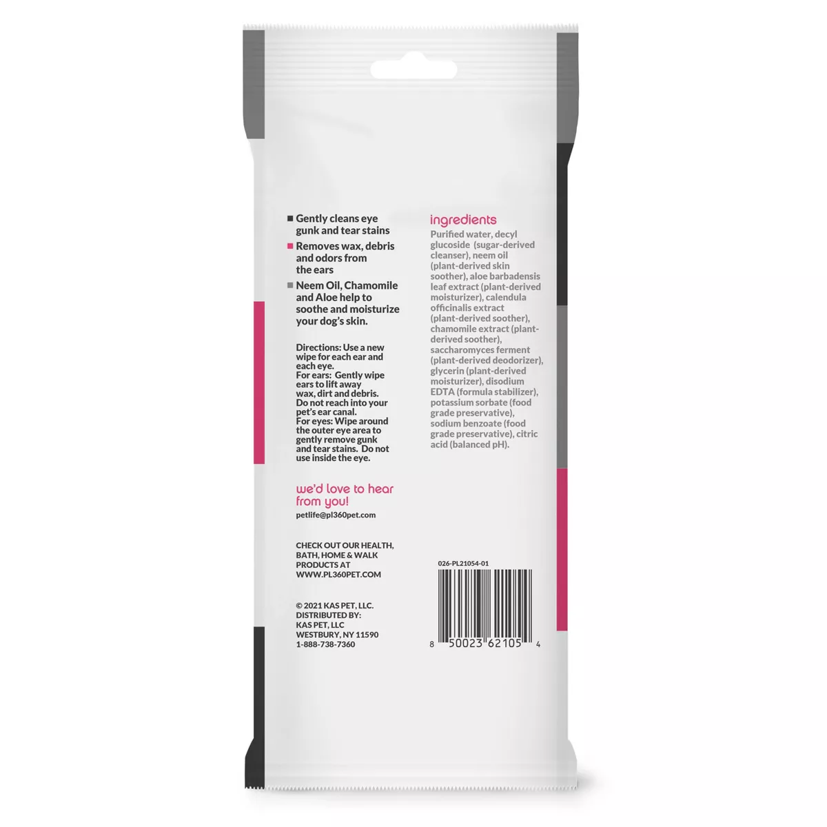 PL360 Eyes and Ears Dog Wipes - 30ct
