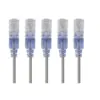 Monoprice SlimRun Cat6A Ethernet Patch Cable - Network Internet Cord - RJ45, Stranded, UTP, Pure Bare Copper Wire, 30AWG, 6in, Gray, 5-Pack