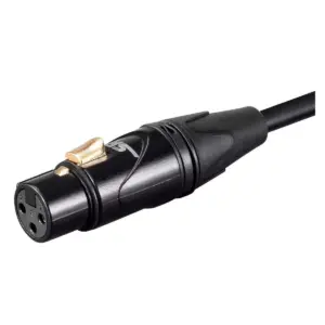 Monoprice Starquad XLR Microphone Cable - 3 Feet - Black | XLR-M to XLR-F, 24AWG, Optimized for Analog Audio - Gold Contacts - Stage Right Series