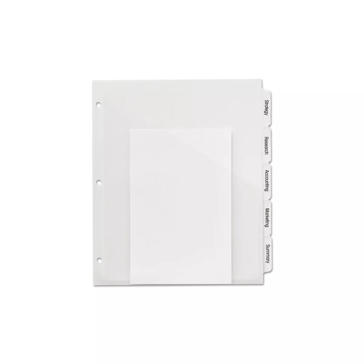 Avery Index Maker Print & Apply Clear Label Plastic Dividers 5-Tab Letter 23120