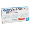 EXPO Vis-à-Vis Wet-Erase Marker Fine Point Red Dozen 16002