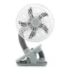 O2COOL 4" Battery Powered Portable Clip Fan Gray