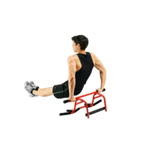 GoFit Elevated Chin Up Station - Red/Black