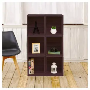Way Basics Stackable Eco Storage Cube Cubby Organizer Espresso Wood Grain