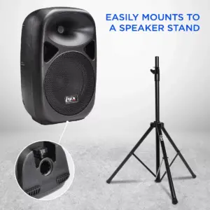 LyxPro SPA-10 10'' Inch Portable Professional PA Speaker, Compact, Lightweight, Loud Amplifier System with Equalizer, Built-in Bluetooth, SD Card Slot, USB, MP3, XLR, 1/4'',3.5mm Input