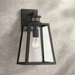 John Timberland Modern Industrial Outdoor Wall Light Fixture Black 14 3/4