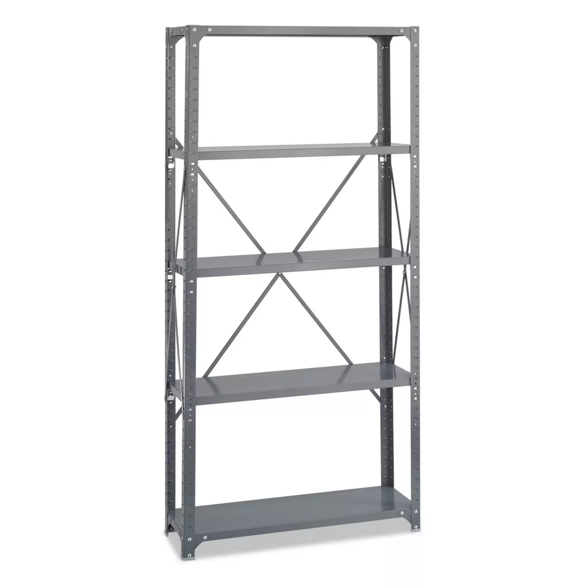 Safco Commercial Steel Shelving Unit Five-Shelf 36w x 12d x 75h Dark Gray 6265