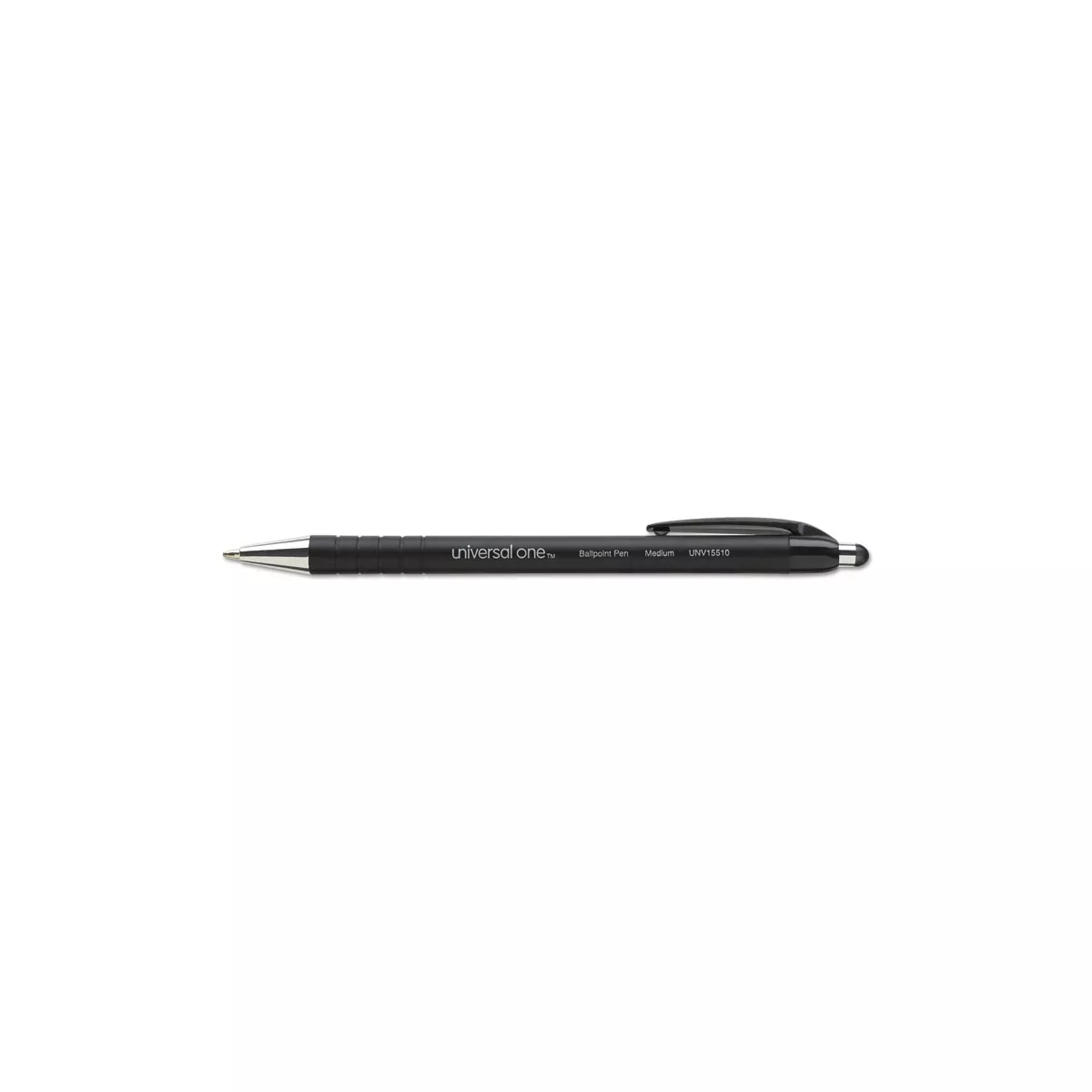 UNIVERSAL Comfort Grip Ballpoint Retractable Pen Black Ink Medium Dozen 15510