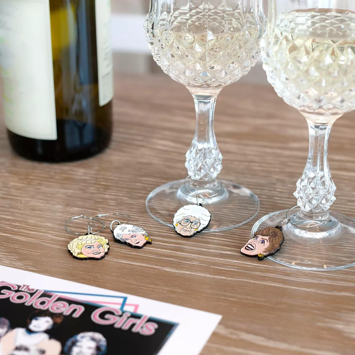 Just Funky Golden Girls Wine Charms, Set of 4