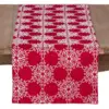 16"x70" Snowflake Runner Red/White - SARO Lifestyle