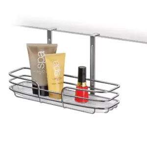 Lynk Over Cabinet Door Organizer - Single Shelf - with Molded Tray - Chrome