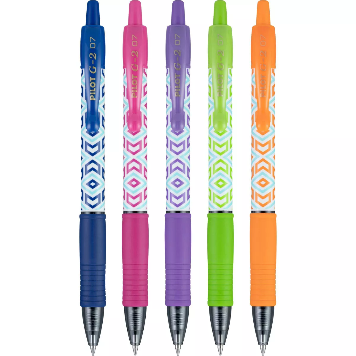Pilot 5ct G2 Fashion Collection Retractable Gel Ink Pens Fine Point 0.7mm
