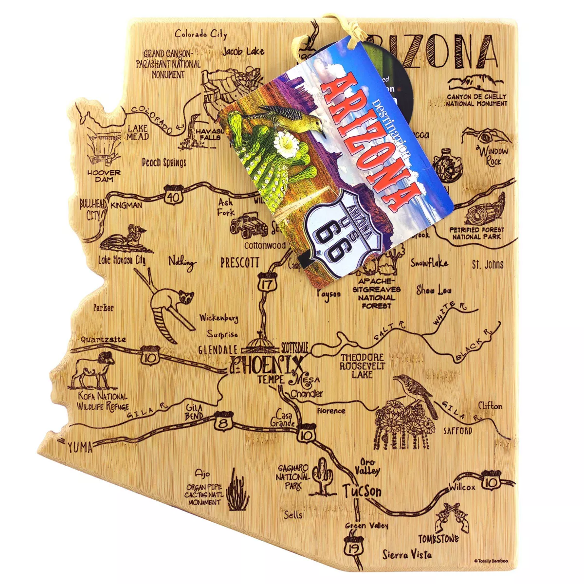 Totally Bamboo Destination Arizona Serving and Cutting Board
