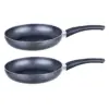 Brentwood 8 & 11 Inch Aluminum Non Stick Coating Frying Pan Skillet Set, Black