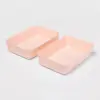 2pk Large Storage Trays Feather Peach - Room Essentials™
