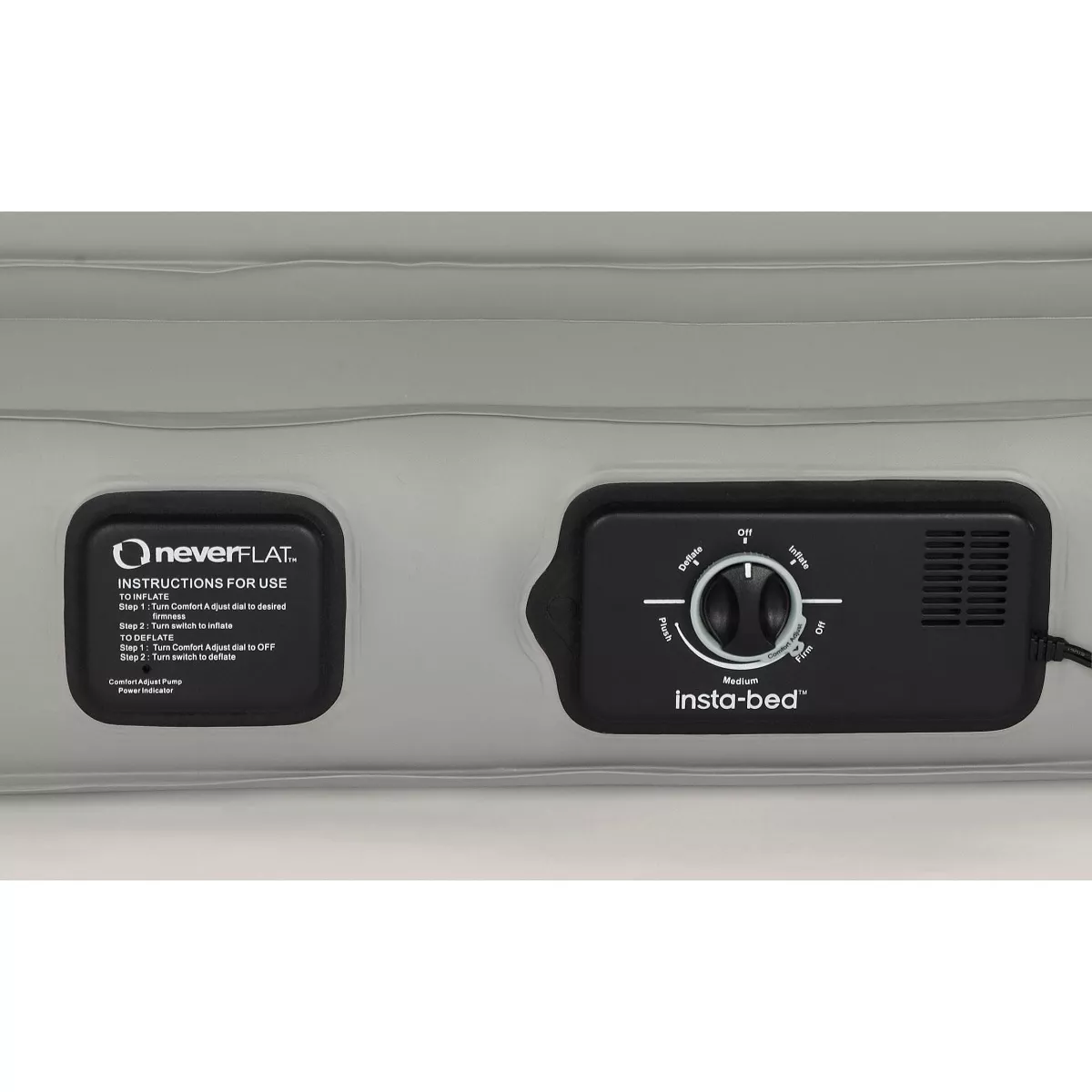 Insta-Bed Raised 19 Inch Queen Air Mattress w/ Built In Pump & Camping Bedding