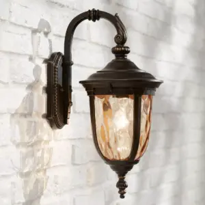 John Timberland Outdoor Wall Light Fixture Bronze 16 1/2
