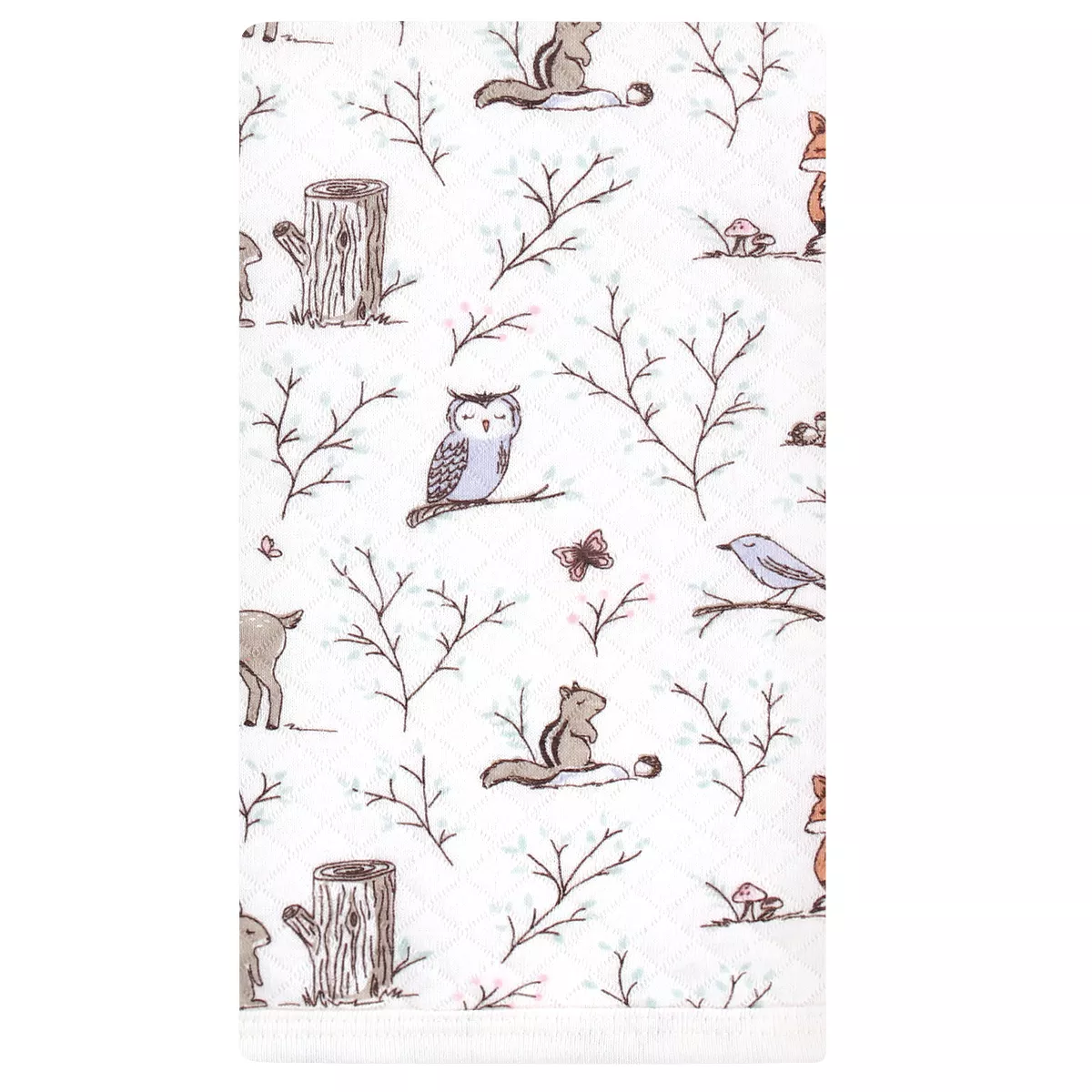 Hudson Baby Infant Girl Quilted Burp Cloths 10pk, Enchanted Forest, One Size