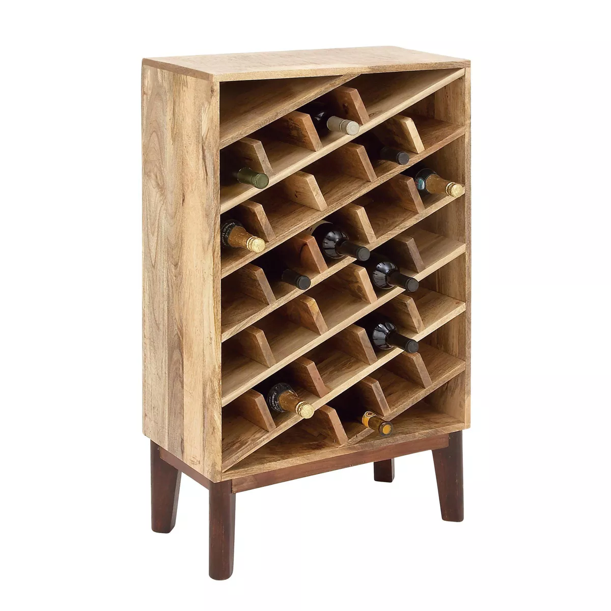 Modern Wood Wine Rack Brown - Olivia & May