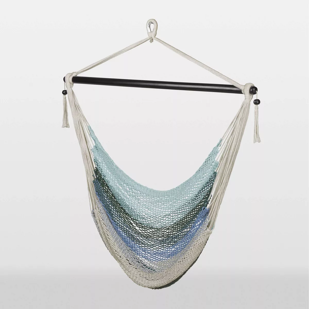 Macrame Striped Hammock Chair with Spreader Bar - Green/Blue/White - Opalhouse™