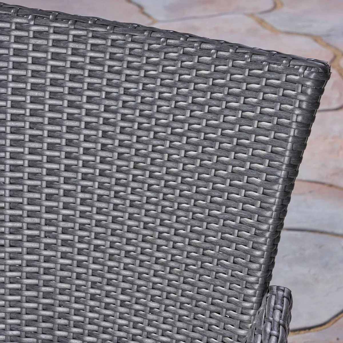 Bruna 3pc Wood & Wicker Bistro Set - Gray/Gray - Christopher Knight Home