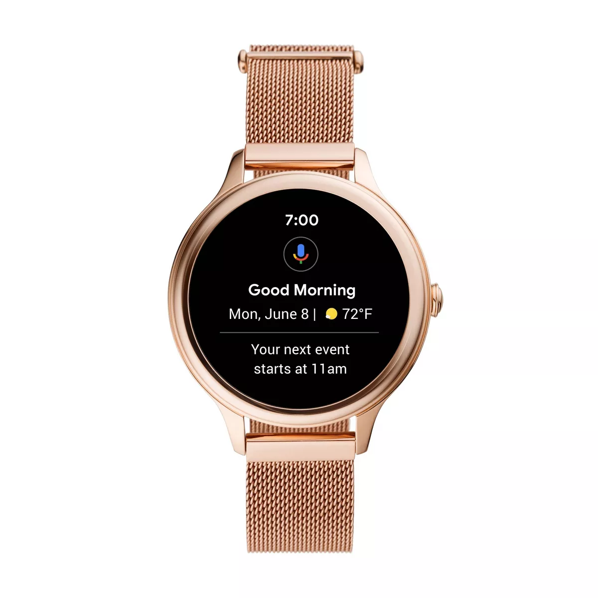 Fossil Gen 5E Smartwatch 42mm - Rose Gold-Tone Stainless Steel Mesh