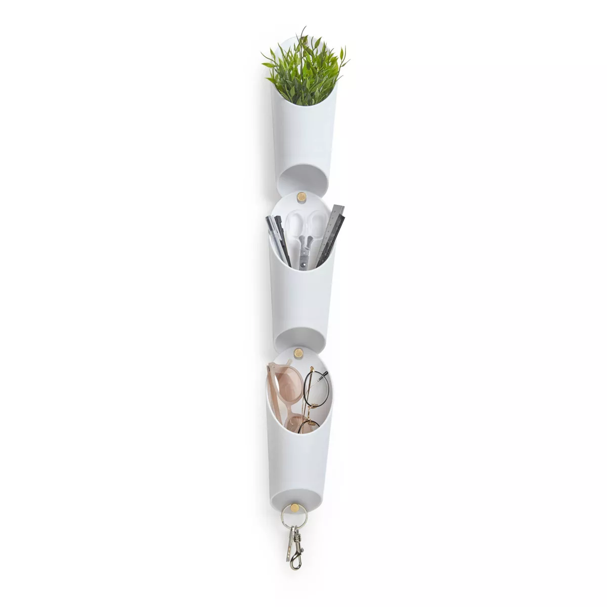 Set of 3 Floralink Wall Vessels White - Umbra