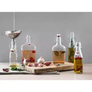 Bormioli Rocco 17oz Flask with Metal Clamp