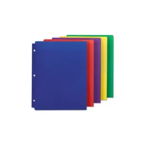 Smead Campus.org Poly Snap-In Two-Pocket Folder 11 x 8 1/2 Assorted 10/Pack 87939