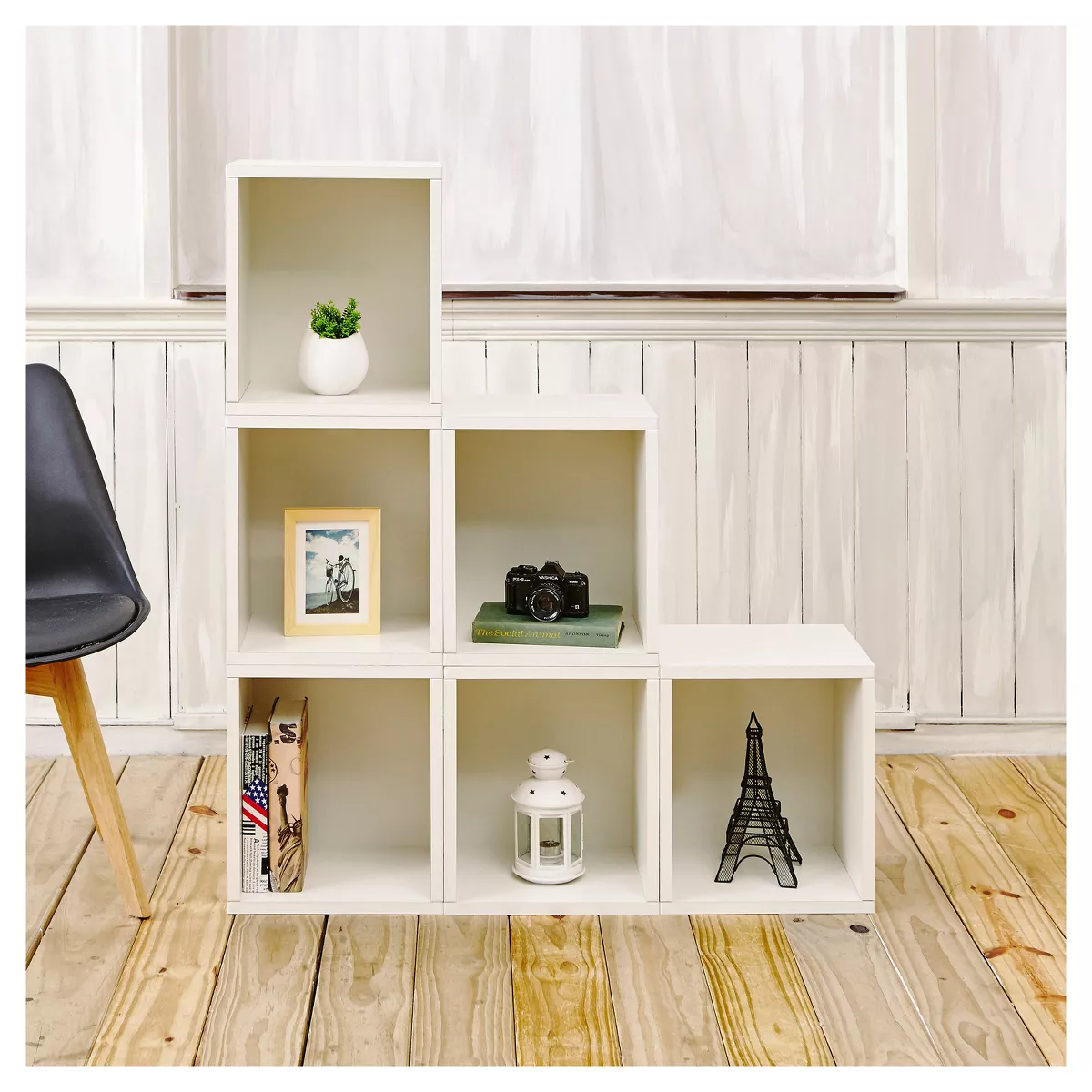 Way Basics Stackable Eco Storage Cube Cubby Organizer White