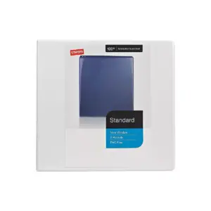 Staples Standard 2-Inch Round 3-Ring View Binder White (26341) 976176