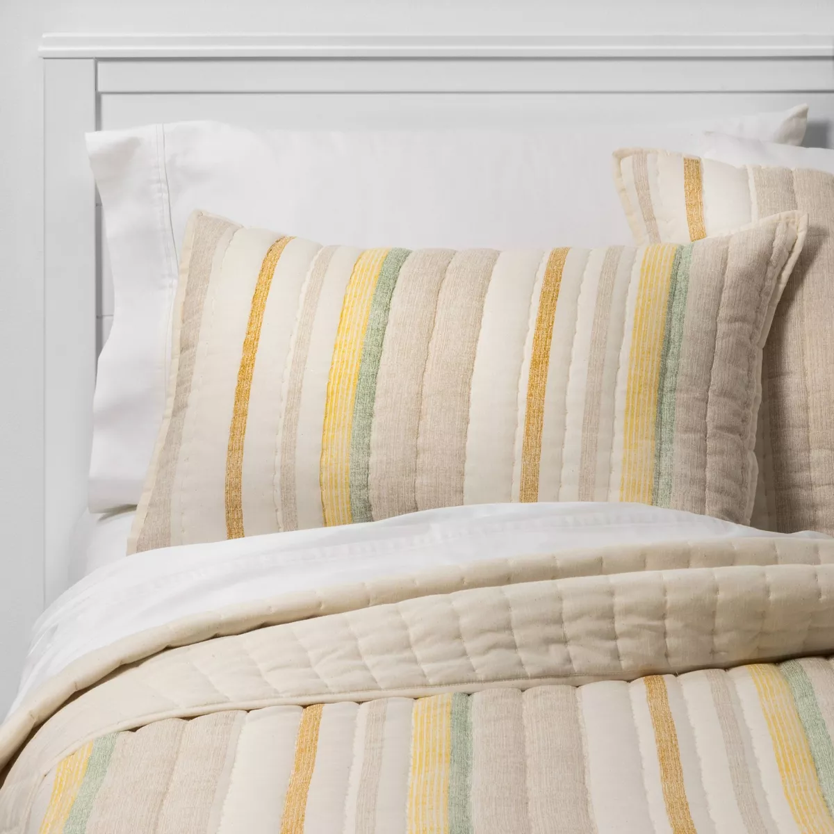 Standard Pick Stitch Stripe Sham Multi - Threshold™