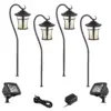 John Timberland Carriage Textured Black 8-Piece LED Path and Flood Light Set