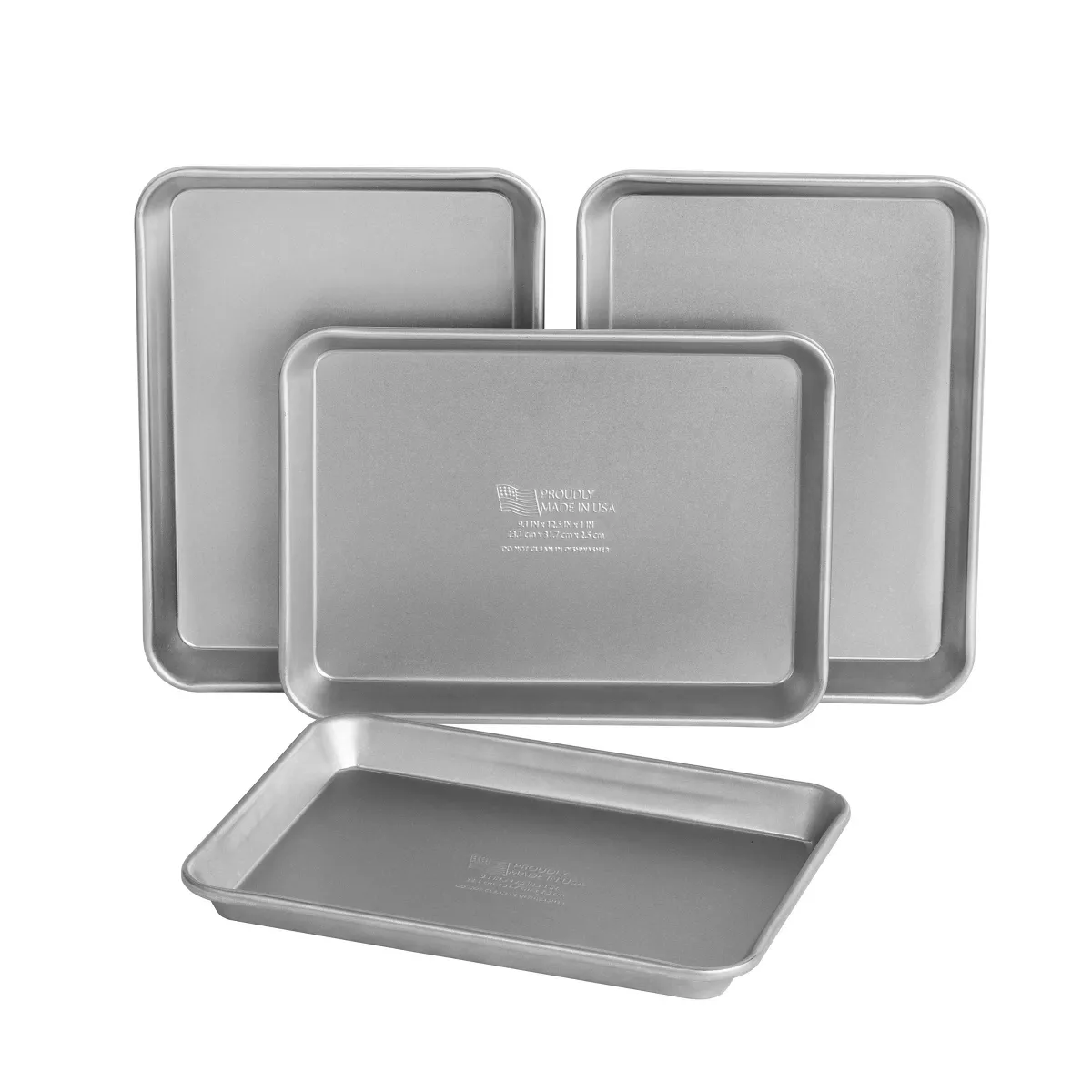 Elements Bakeware 4pc Uncoated Quarter Sheet Set