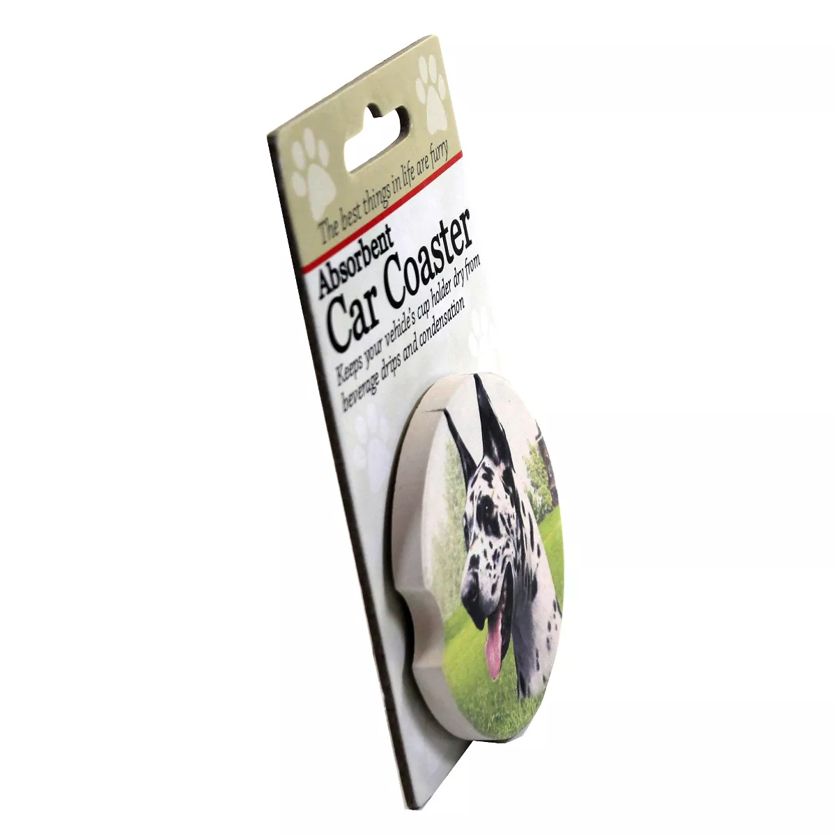 Car Coaster 2.5" Harlequin Great Dane Coaster Absorbant E & S Pet - Coasters