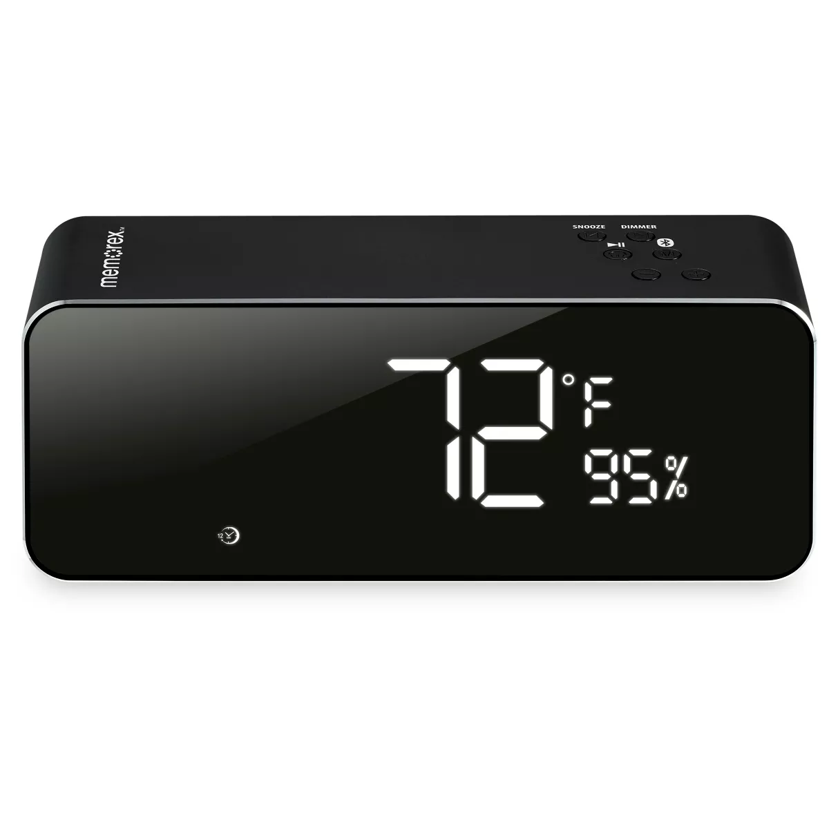Memorex Bluetooth Clock Radio - Silver