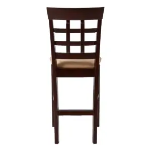 Coaster Home Furnishings Upholstered Hardwood Counter Height Stools Dining Room Chair Bar Stools, Cappuccino and Tan (Set of 2)