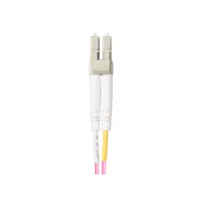Monoprice Fiber Optic Cable - 1 Meter - Purple | OM4, LC/ST, Multi Mode Duplex, (50/125 Type) - Entegrade Series