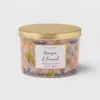15oz Lidded Glass Jar Front Label Nature Print 3-Wick Candle Freesia and Fennel - Opalhouse™